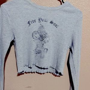 Long sleeve crop top